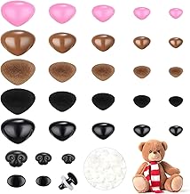 MUCUNNIA 108pcs 15-30mm Upgraded Safety Noses for Crochet Animals with Washers Safety Noses for Amigurumi Safety Noses for Stuffed Animals Stuffed Bear Teddy Bear and Plush Animals Christmas