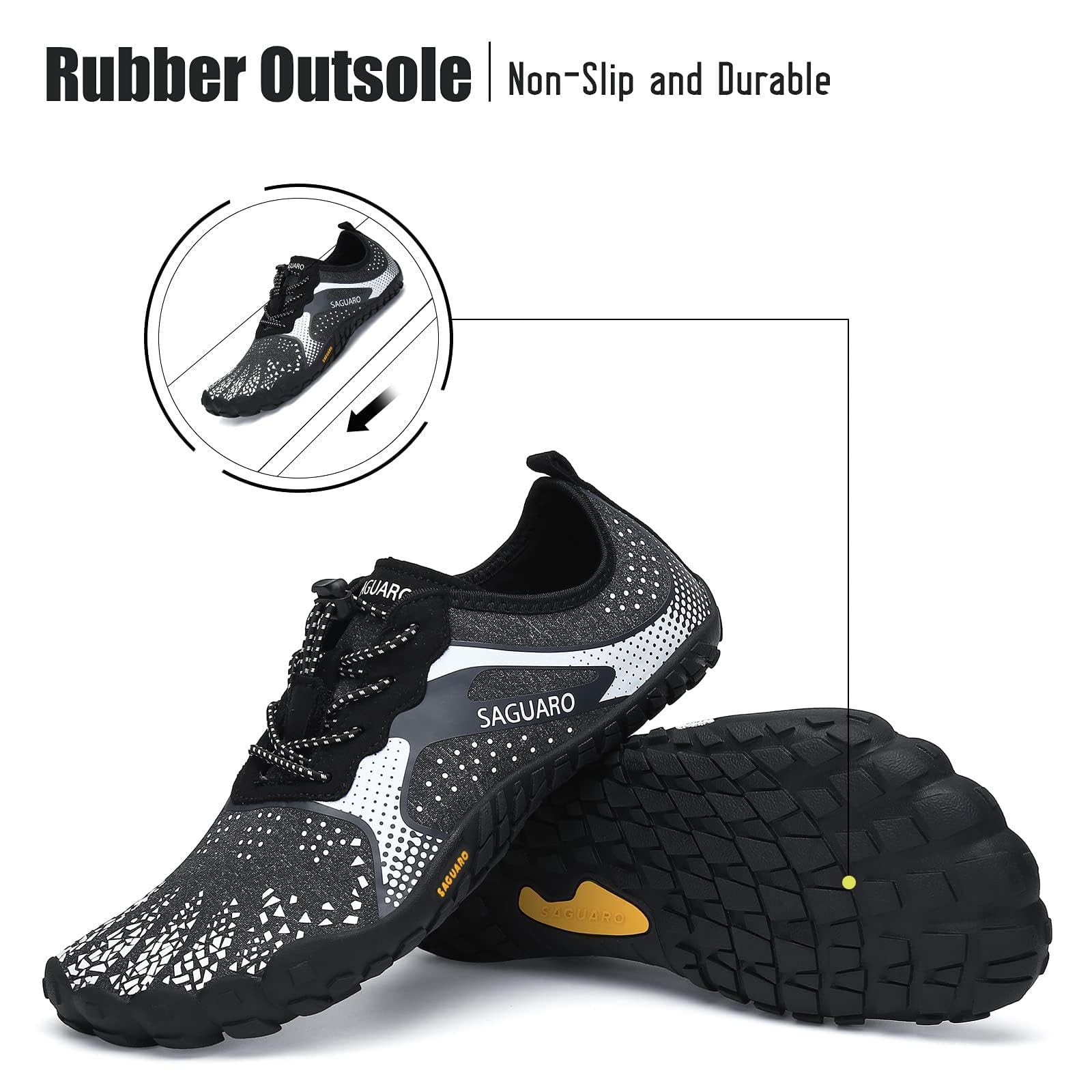 SAGUARO Minimaliste Barefoot Scarpe da Corsa Uomo Piedi Nudi Trail Running