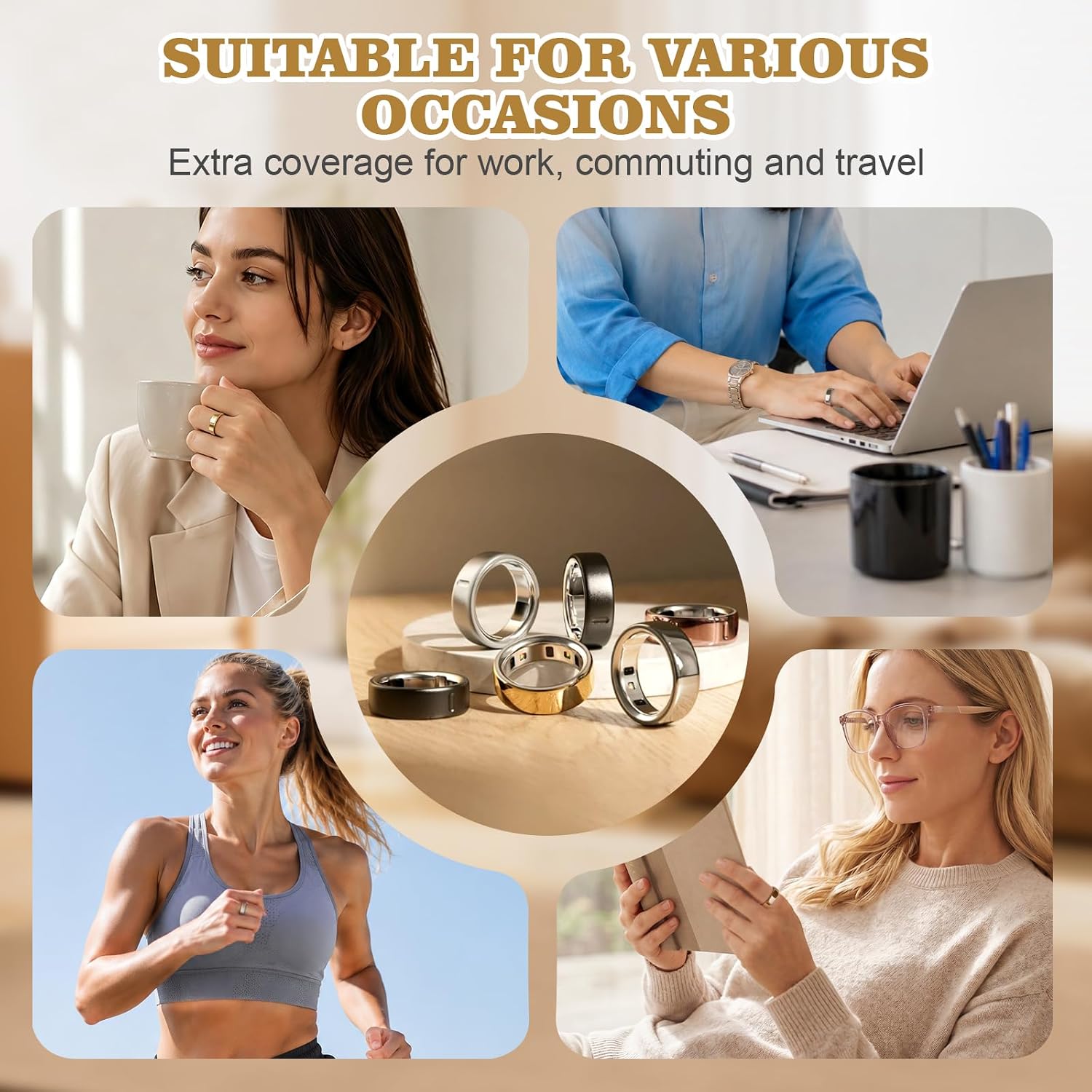 5 Pack Ring Cover for Oura Ring 5, 0.15mm Ultra Thin TPU Invisible Anti-Scratch Protector Cover Case for Oura Ring Gen 5