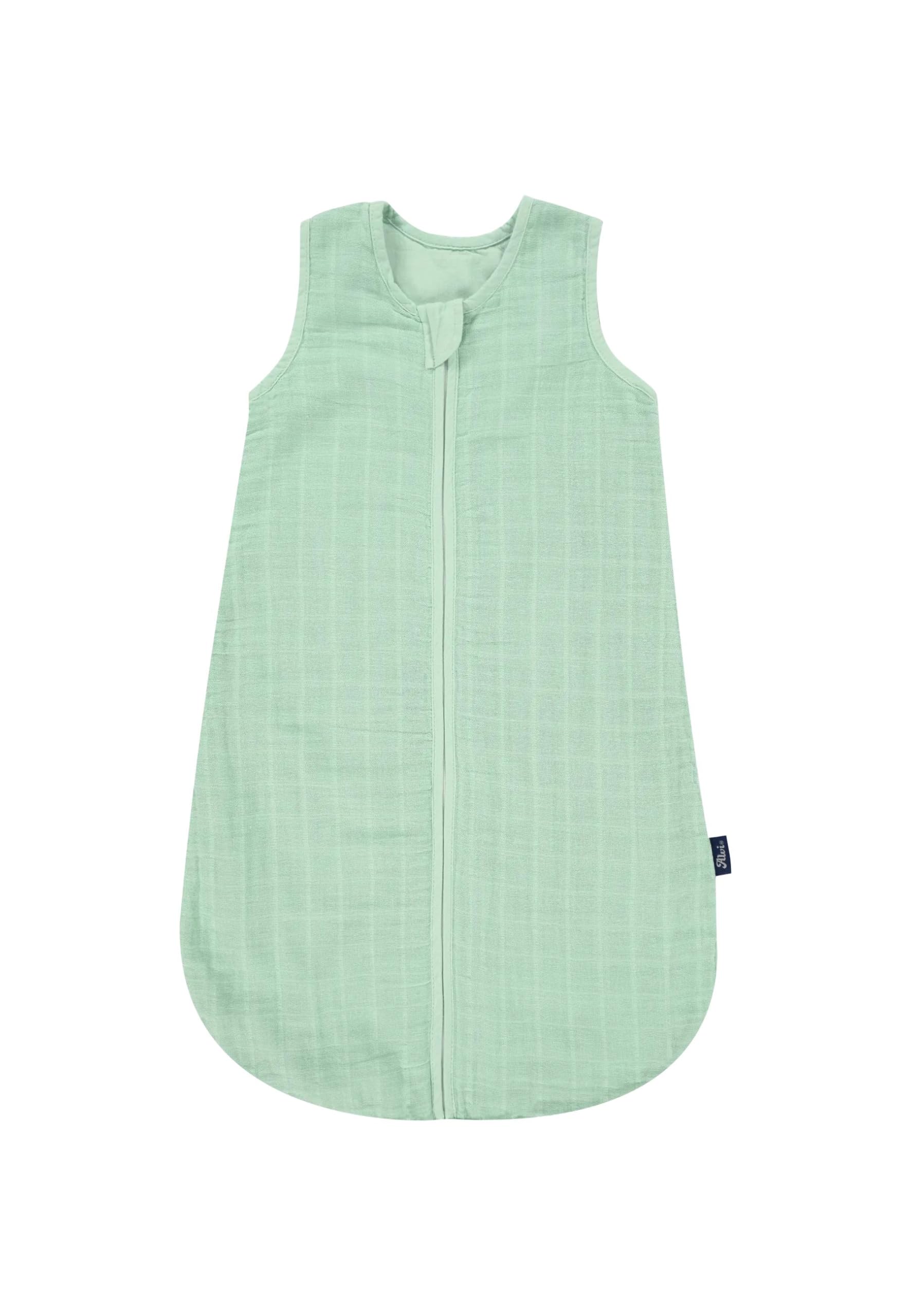 Alvi Mull-Schlafsack Baby Schlafsack, 0.5 TOG für den Sommer, 100% Baumwolle, atmungsaktiv