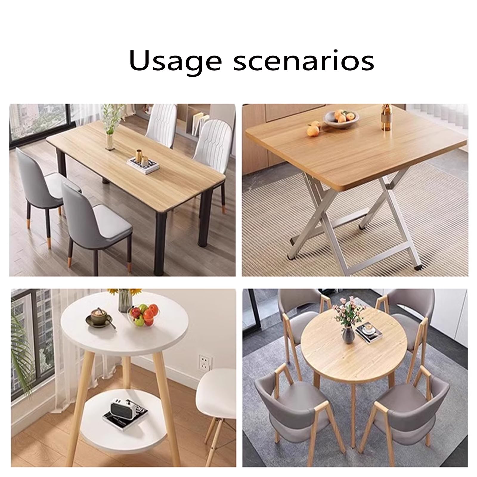 Runder Esstisch aus Holz, umweltfreundlich, dunkle Walnussholzoberfläche, 101,6 cm, stilvolles 100 cm Design, perfekt für Küche und Esszimmer, platzsparendes Fell