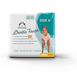 Amazon Brand - Mama Bear Gentle Touch Diapers, Size 6, 27 Count