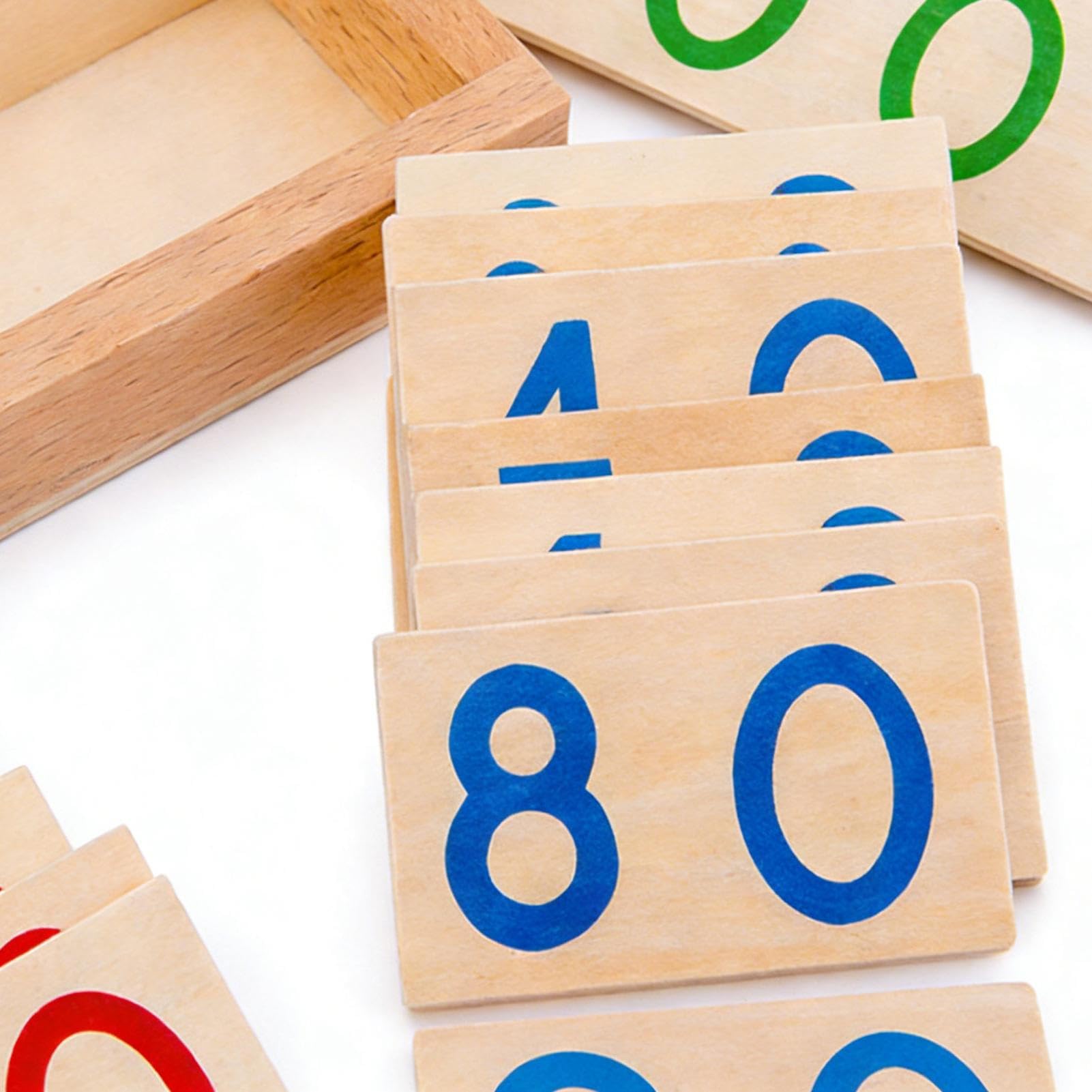 Matematica educativa, Carte digitali in legno, Giocattoli digitali 1-9000, in età prescolare, ragazzi e ragazze, Sala giochi in classe a casa, attività di apprendimento in campo