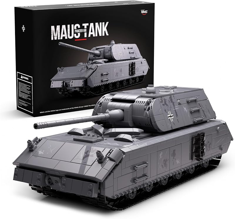 Nifeliz Maus Tank Building Set, Military Series, NF10289 | Collectible Military Panzer VIII Tank for Adults, Army Model to Build and Display, Gift Ideal for Military Fans