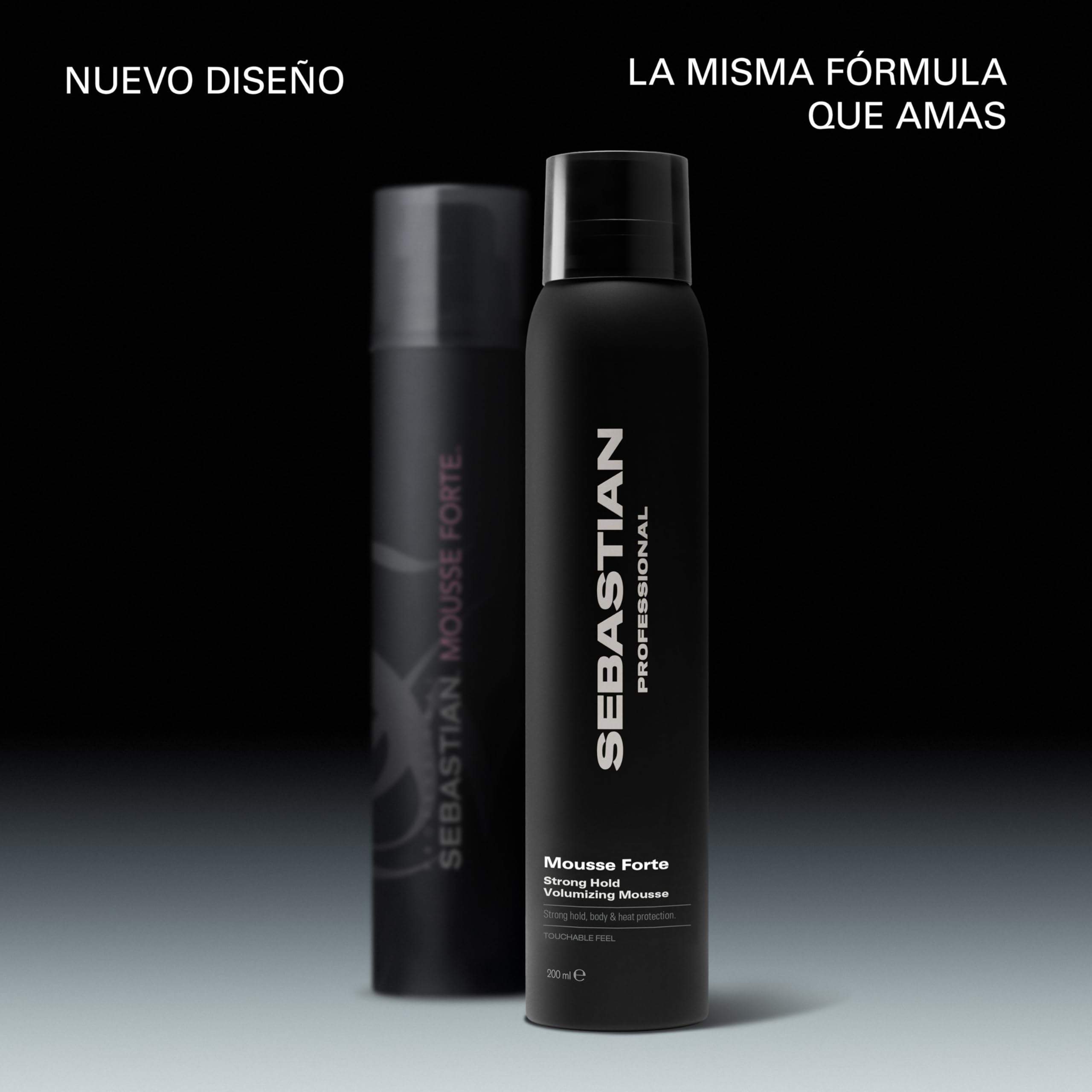 Sebastian Professional Mousse Forte | Espuma Voluminizadora de Fijación Fuerte | Protección Térmica | Volumen y Cuerpo Duradero | Acabado, Fijación y Control | Suave al Tacto | 200ml