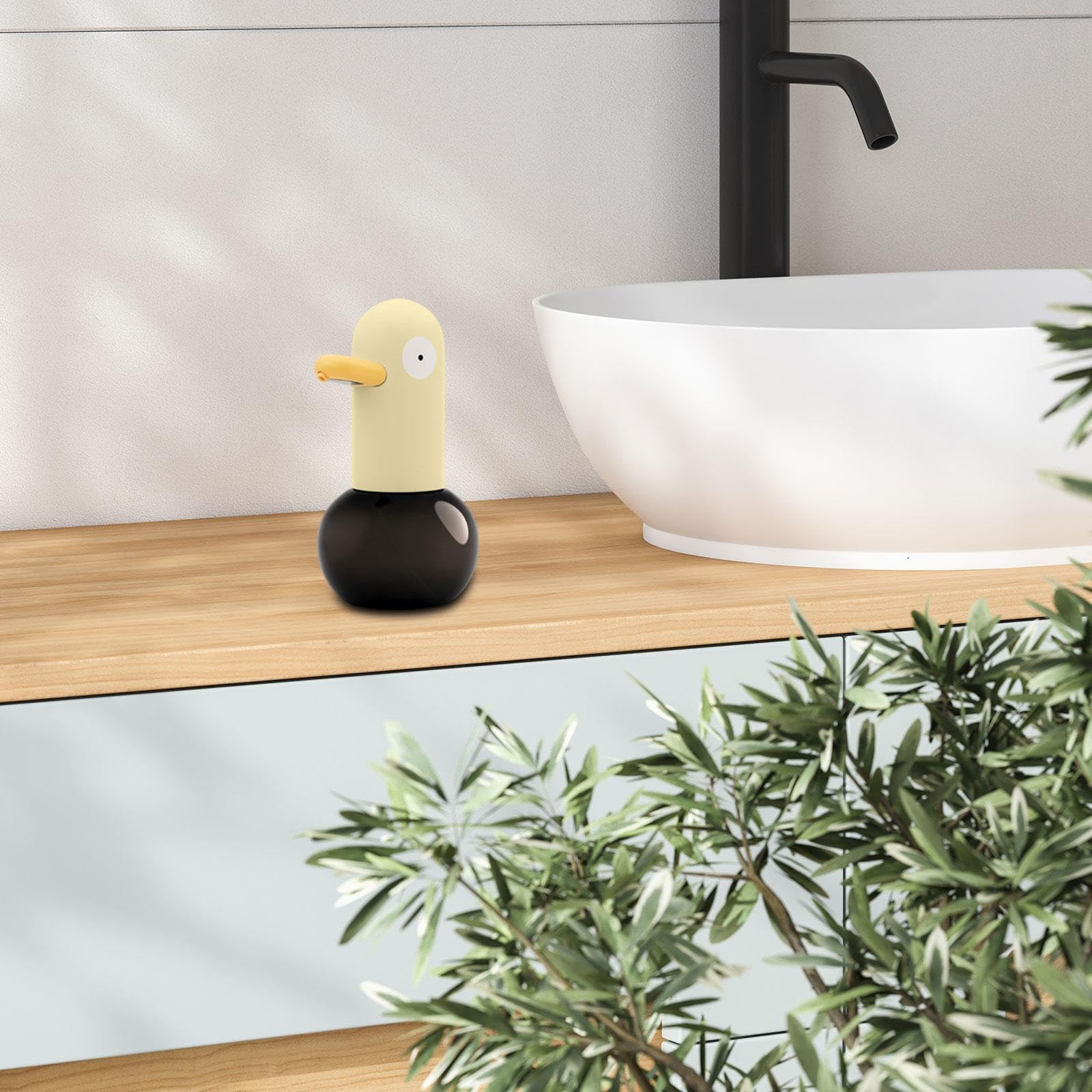 Dispenser Sapone Automatico Touchless Dispenser Sapone Liquido Schiuma Pompa per Cucina Bagno Ristorante Hotel Funzione Impermeabile Adatto per Casa, Giallo