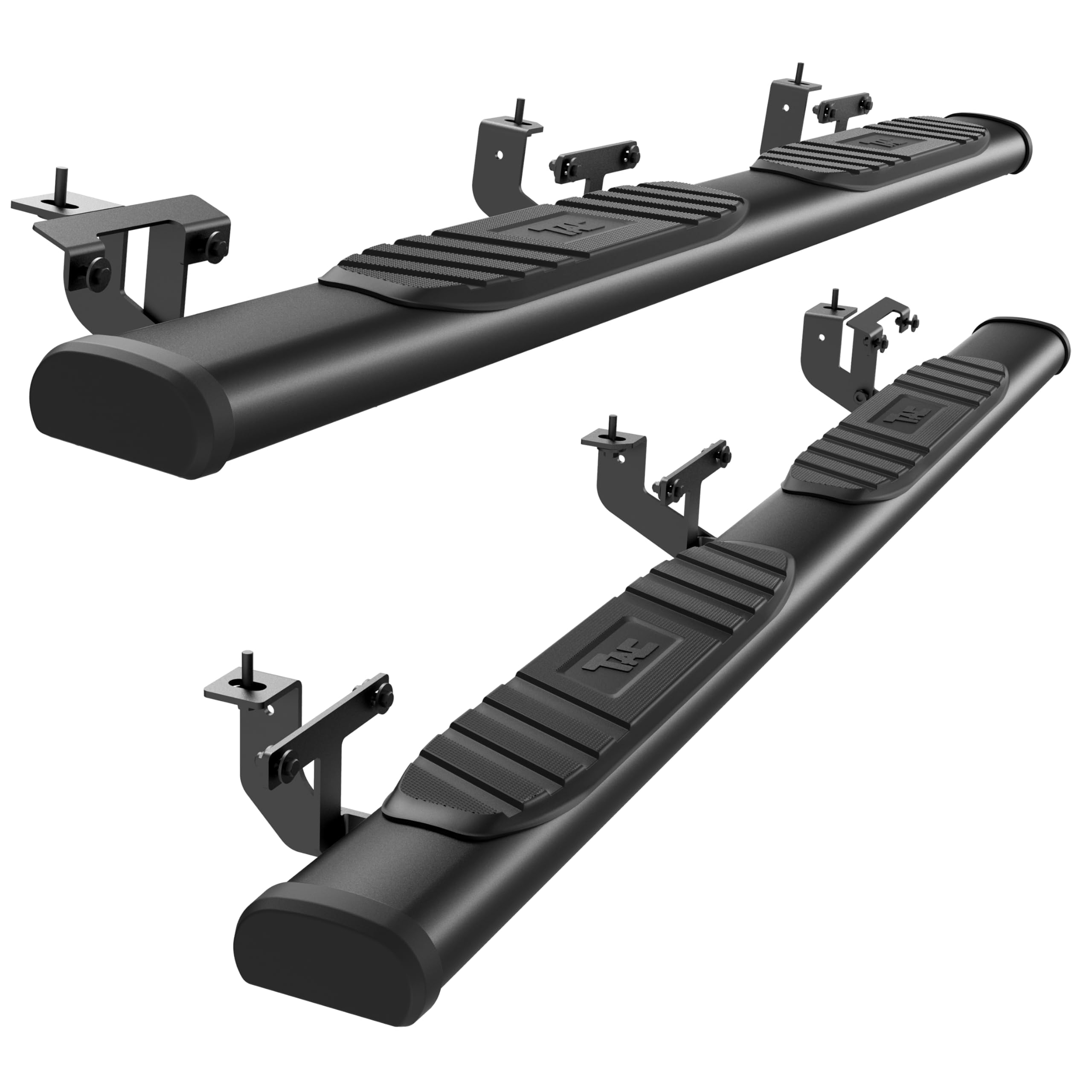 TAC Arrow Side Steps Running Boards Compatible with 2018-2024 Jeep Wrangler JL 4 Door SUV 5” Aluminum Texture Black Step Rails Nerf Bars 2Pcs