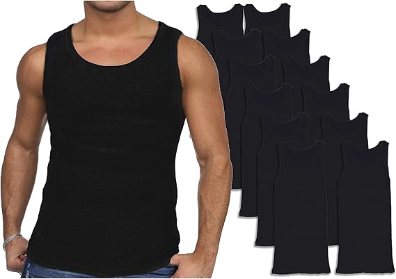Andrew Scott Men's 12 Pack Color Tank Top A Shirt