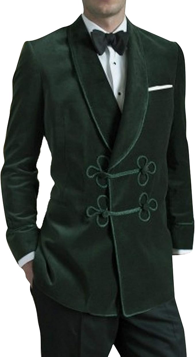 green smoking jacket