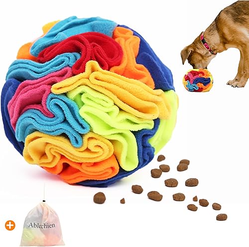 Ablechien Interaktiver Futterball für Hunde – Schnüffel-Puzzle-Spielzeug fördert