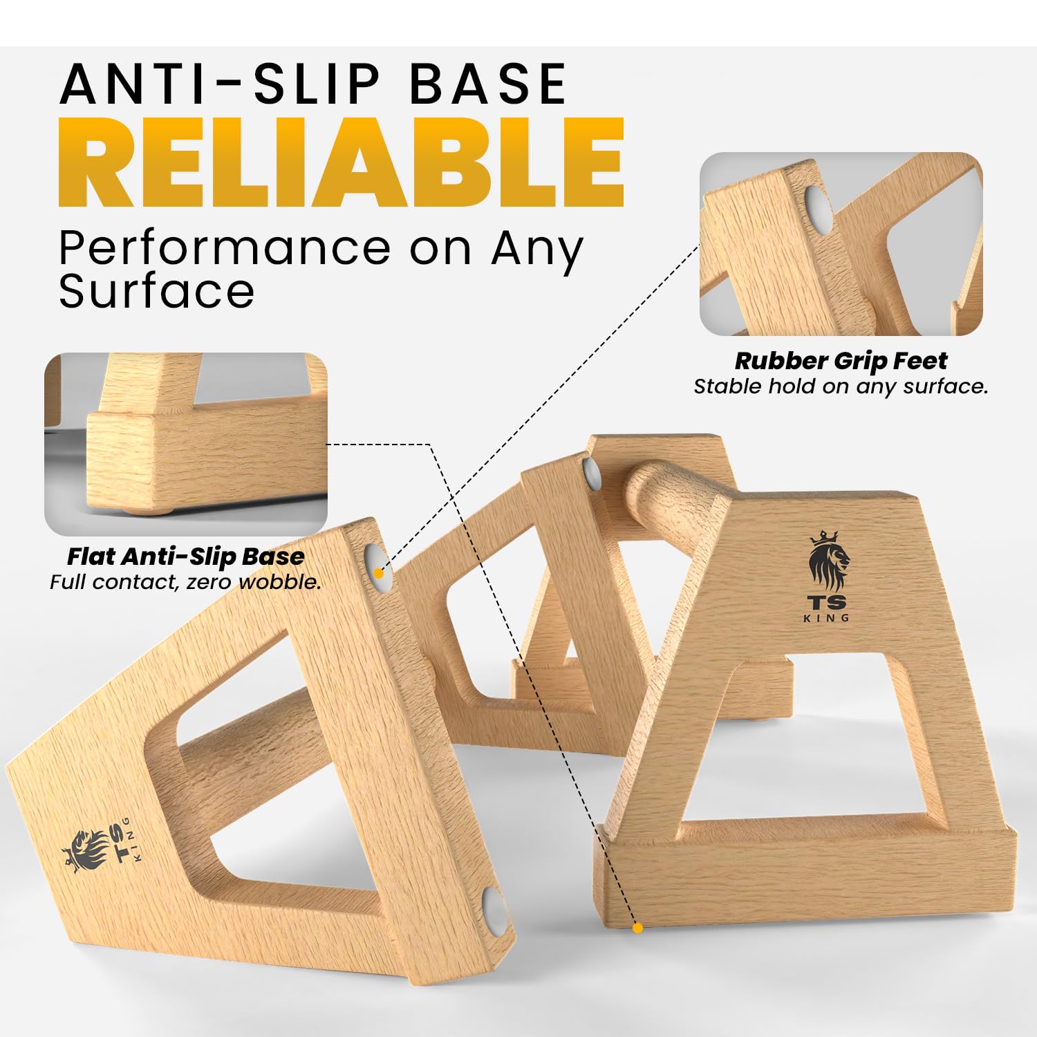 Parallele In Legno Per Allenamento - Maniglie Flessioni Antiscivolo | Per Crossfit, Street Workout E Home Gym - Foto 12