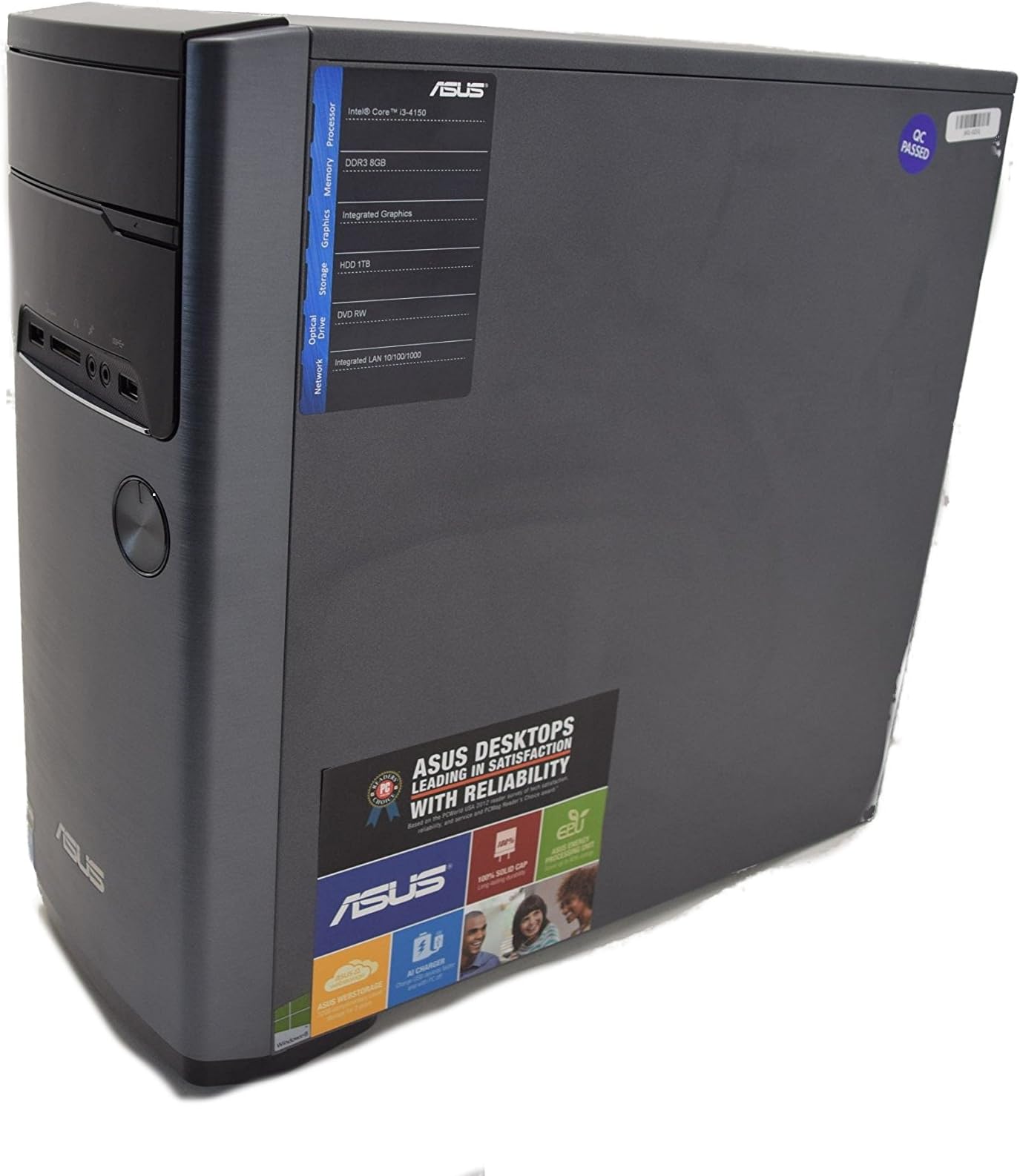 ASUS M32AD-R06 Desktop Intel Dual Core i3-4150 3.4GHz 8GB DDR3 1600MHz 1TB 7200 RPM W8.1