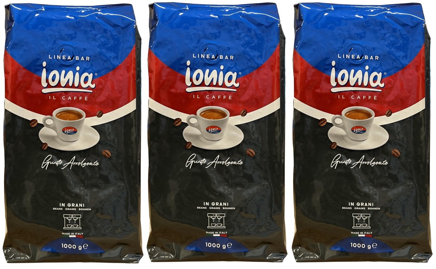 Ionia Kaffee Espresso Bohnen "100% Espresso" (3 X 1000g)
