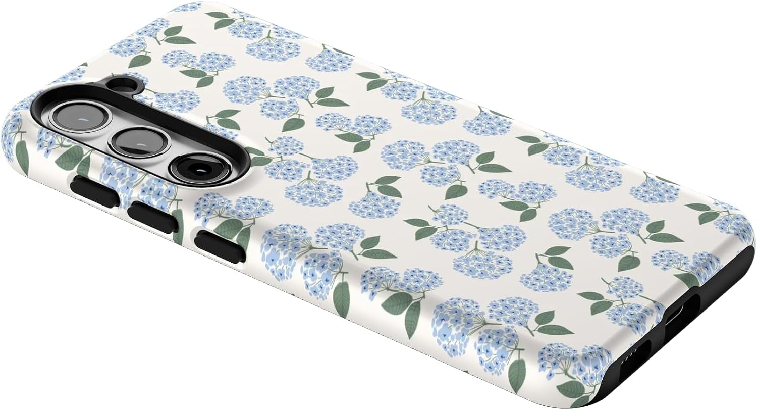 Casely Galaxy S23 Case | Nantucket Cottage | Blue Hydrangea | Essential Slim Dual-Layer Protective Design