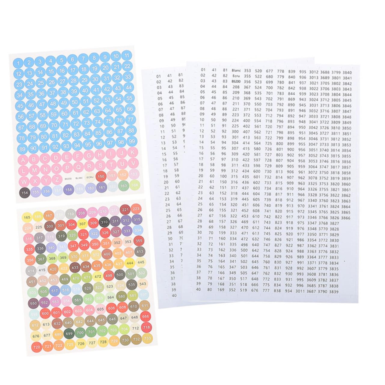 OSALADI 3 Set Adesivi Digitali Bottiglie Etichette Barattoli Rimovibile Cucina Riutilizzabile Adesivi Con Etichetta Numerica Con Numeri Auto Carta 4 Fogli*3