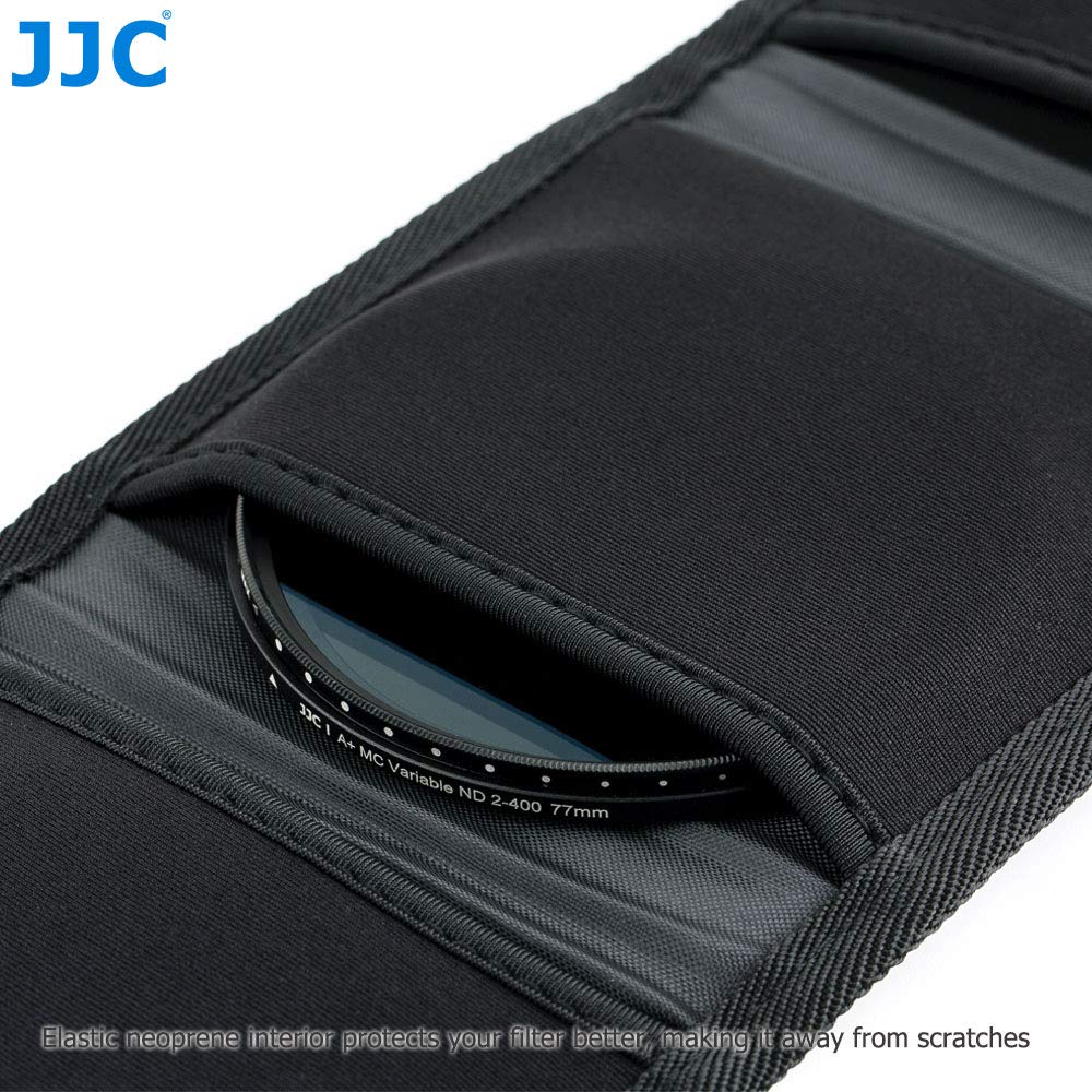 JJC 3 Poche Etui pour Filtre Protecteur Rangement Pliable pour Filtres UV CPL ND jusqu'à 82 mm