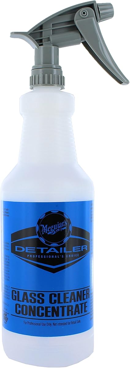 Botella limpiadora de vidrio Meguiars D20120 - 32 oz. Capacidad W D110542 Pulverizador resistente a químicos