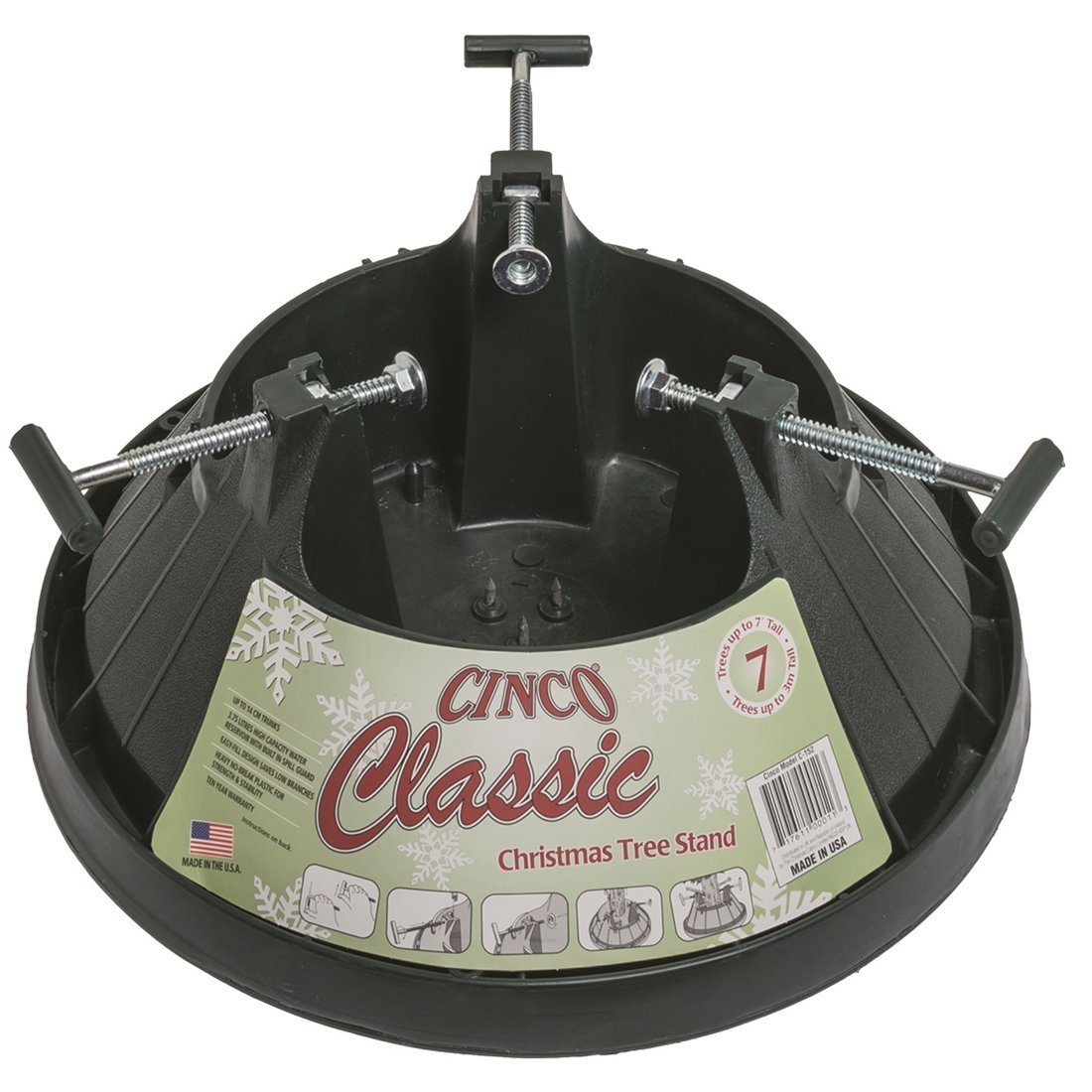 Christmas @ Thumpers Green Christmas Tree Stands & Bases By Cinco To Fit Any Size Cut Tree(Cinco Classic 7)