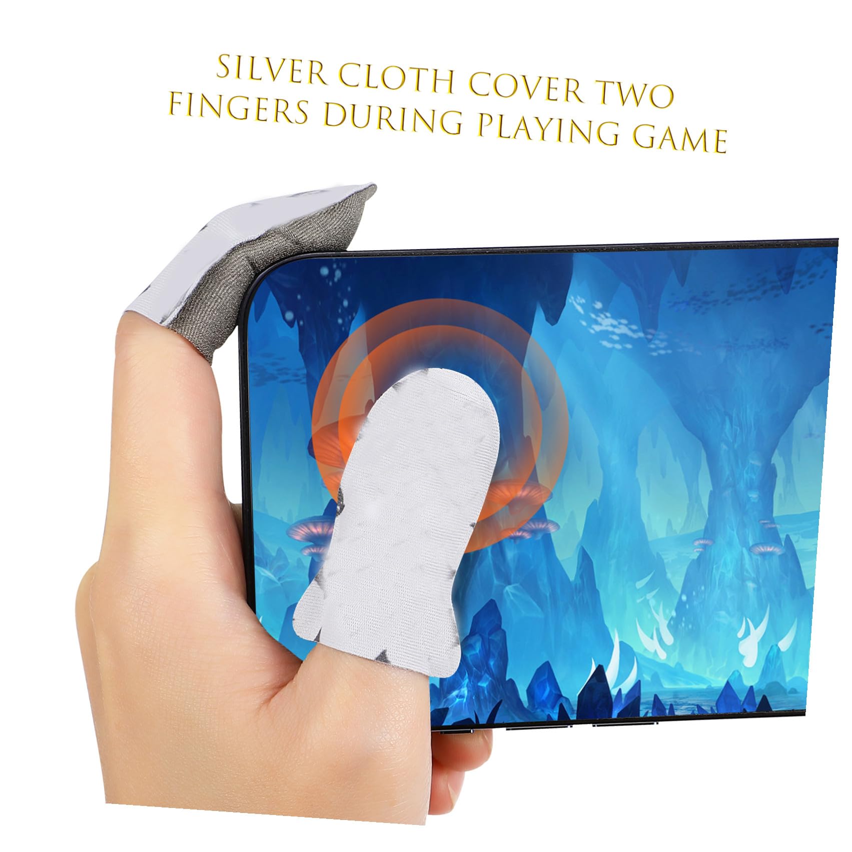 LIFKICH Mobile Spielcontroller Auslöser Satz mit Stabilem ABS Kunststoff und Non Blockierendem Design Kompatibel für Smartphones Inklusive Handschuhe für Präzises Gaming Zubehör