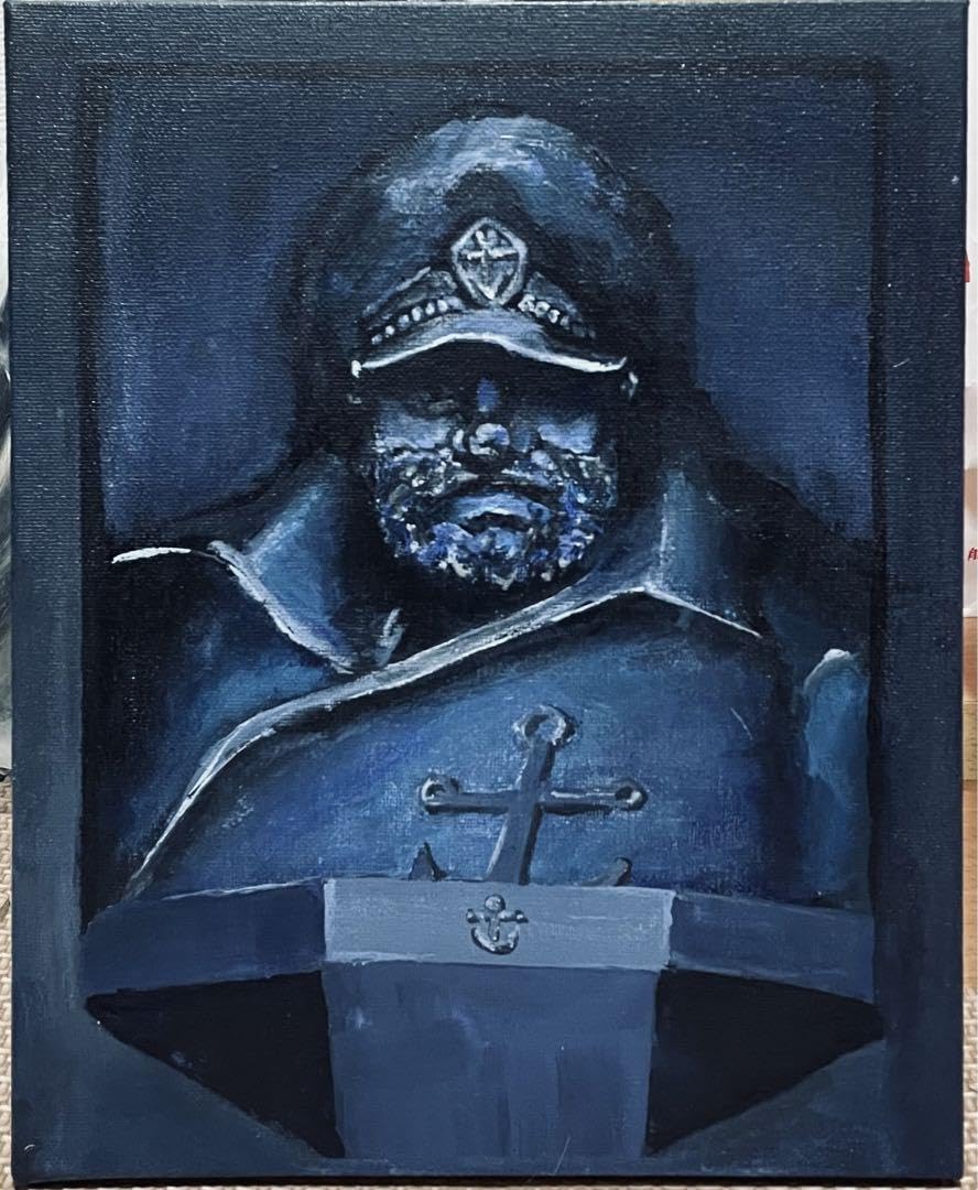 Amazon.co.jp: 宇宙戦艦ヤマト 手描きイ アート アクリル画 沖田艦長 