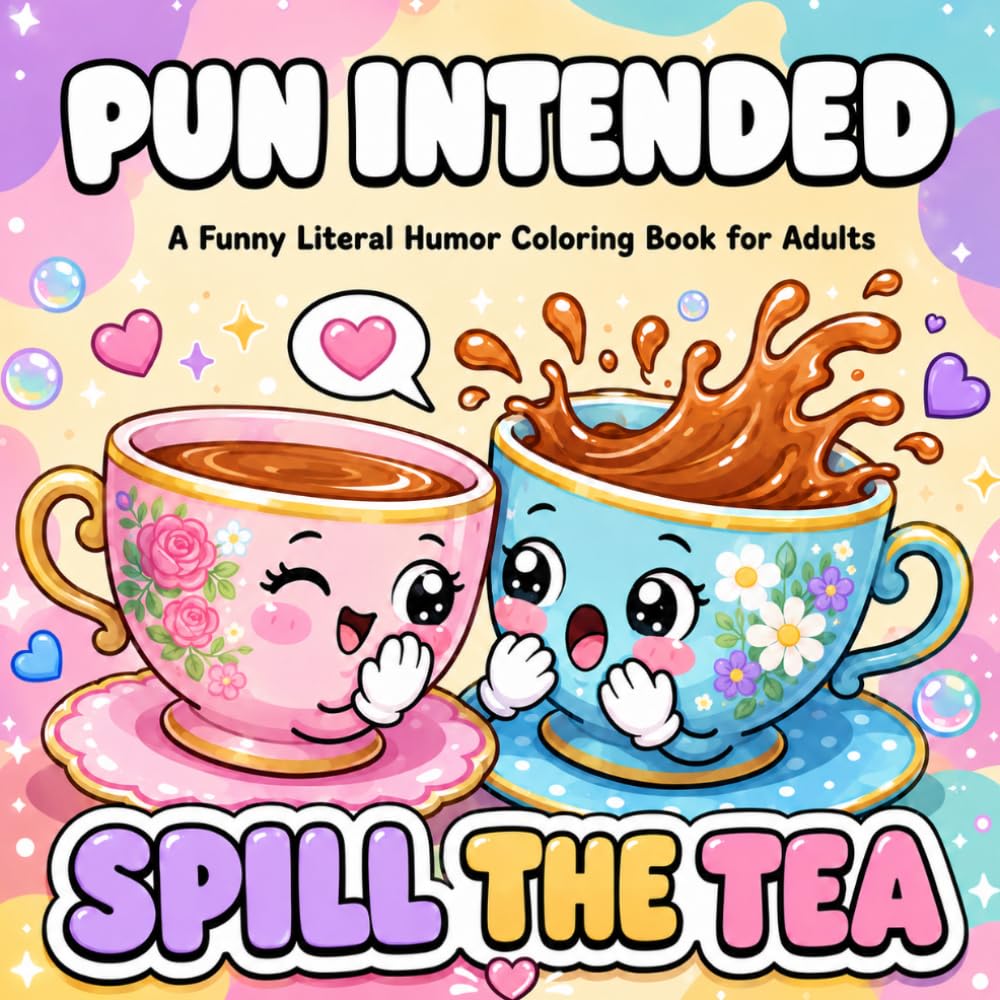 Pun Intended: A Funny Literal Humor Coloring Book for Adults