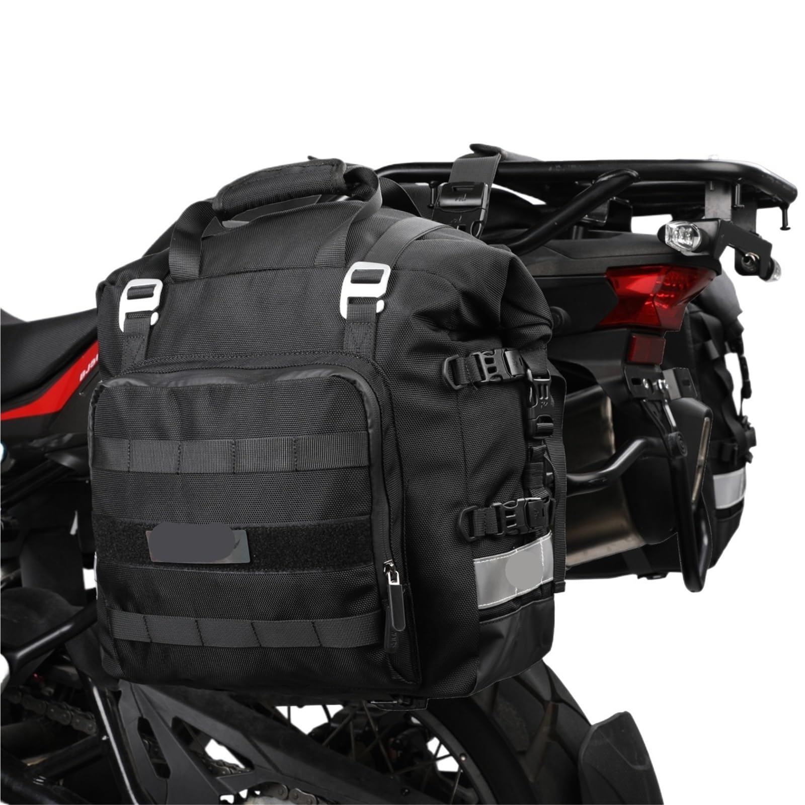 Bagaż motocyklowy torba Torba motocyklowa, sakwa motocyklowa, uniwersalna, wodoodporna, wyjmowana, wewnętrzna, bagażowa Tylny bagażnik Torba(20LBlack-1pc)
