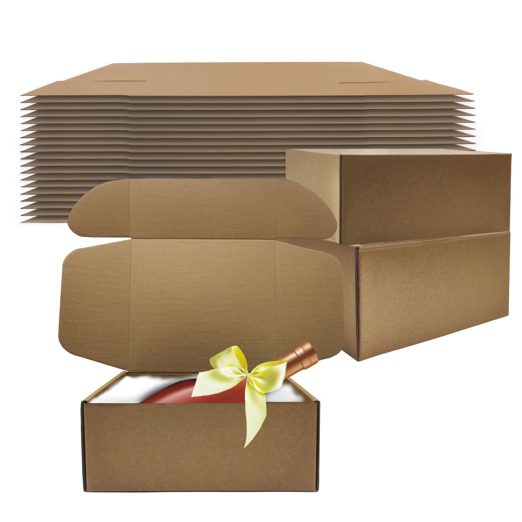 Shipping Boxes 9x9x4 inch Pack of 20，Livejun Brown Corrugated