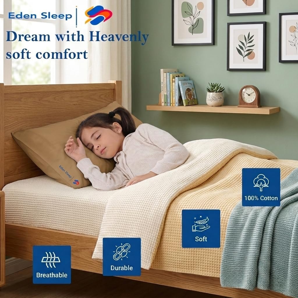 Toddler Travel Pillow Cases 12x16, Pack of 2 Zipper Closure Pillow Cover 100% Cotton Small Pillowcase, 500 Thread Count Nersury Pillowcase 12x16 inch, Taupe