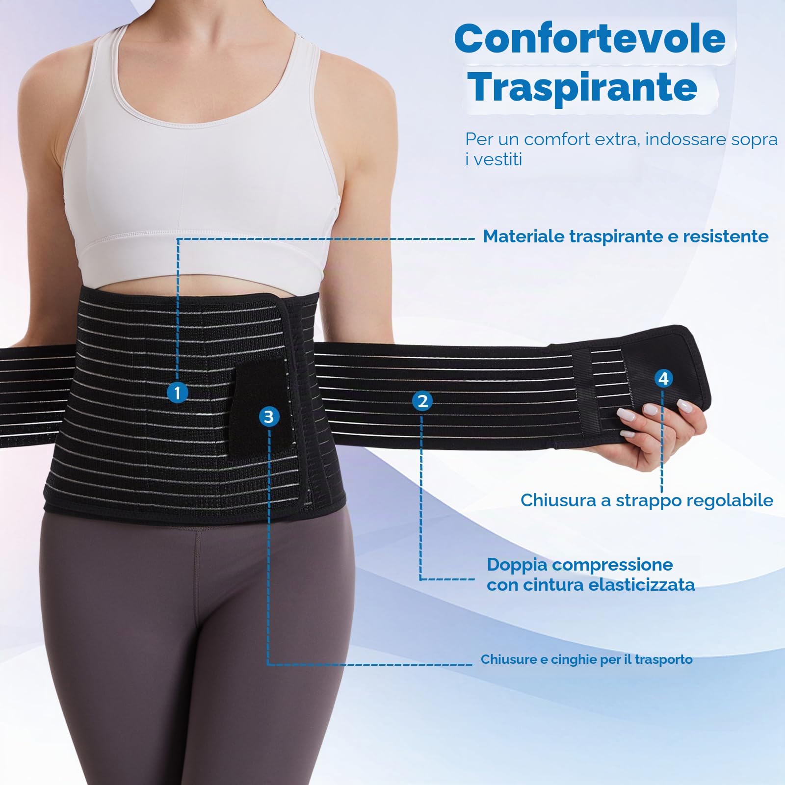 Cintura postpartum da donna, fascia addominale post chirurgia, essenziali per il recupero dopo cesareo, cintura per cura postnatale, cintura vita/bacino per il sollievo dal mal di schiena