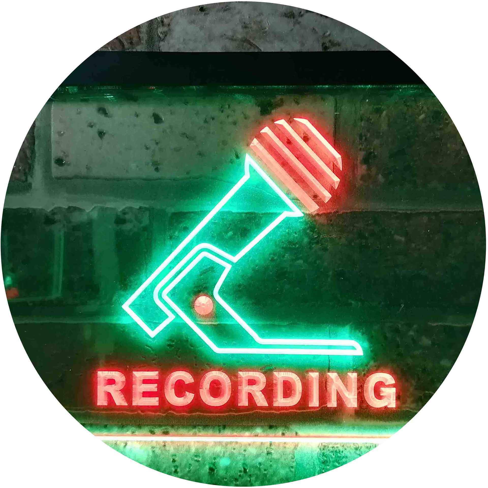 ADVPRO Recording Studio On Air Illuminated Dual Color LED Enseigne Lumineuse Neon Sign Vert et Rouge 400 x 300mm st6s43-i0799-gr