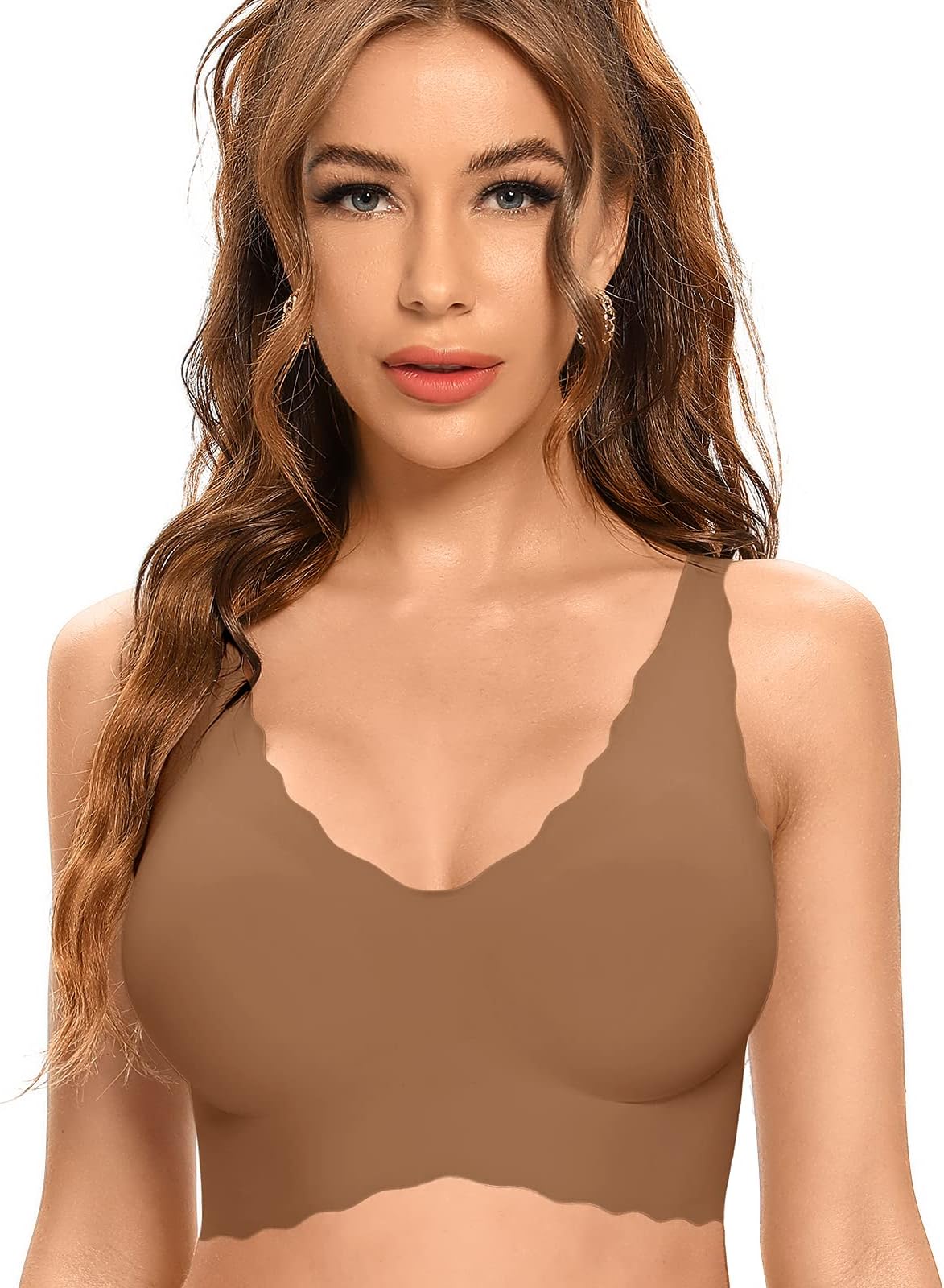 Women's Seamless Wireless Bra Thin Soft Comfy Daily Bras Yoga Sleep Leisure Bras for Women