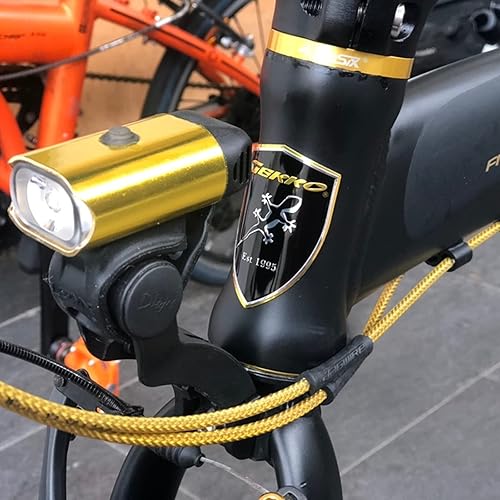 Miniatura 8 de Insignia de bicicleta BMX plegable marco frontal de bicicleta, etiqueta de decoración personal, accesorios de equitación (Coln-ago-o)