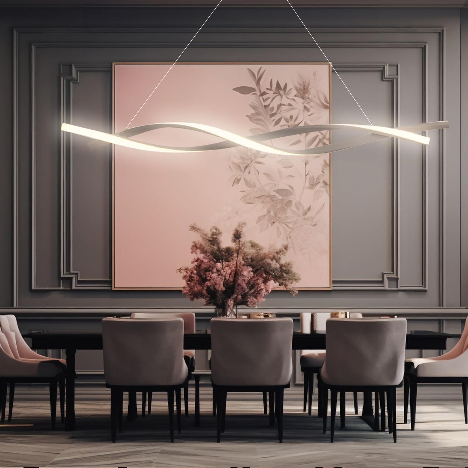 Arcadia Lampadario a Sospensione 5000LM 45W 100cm - Modello Hera (Bianco)
