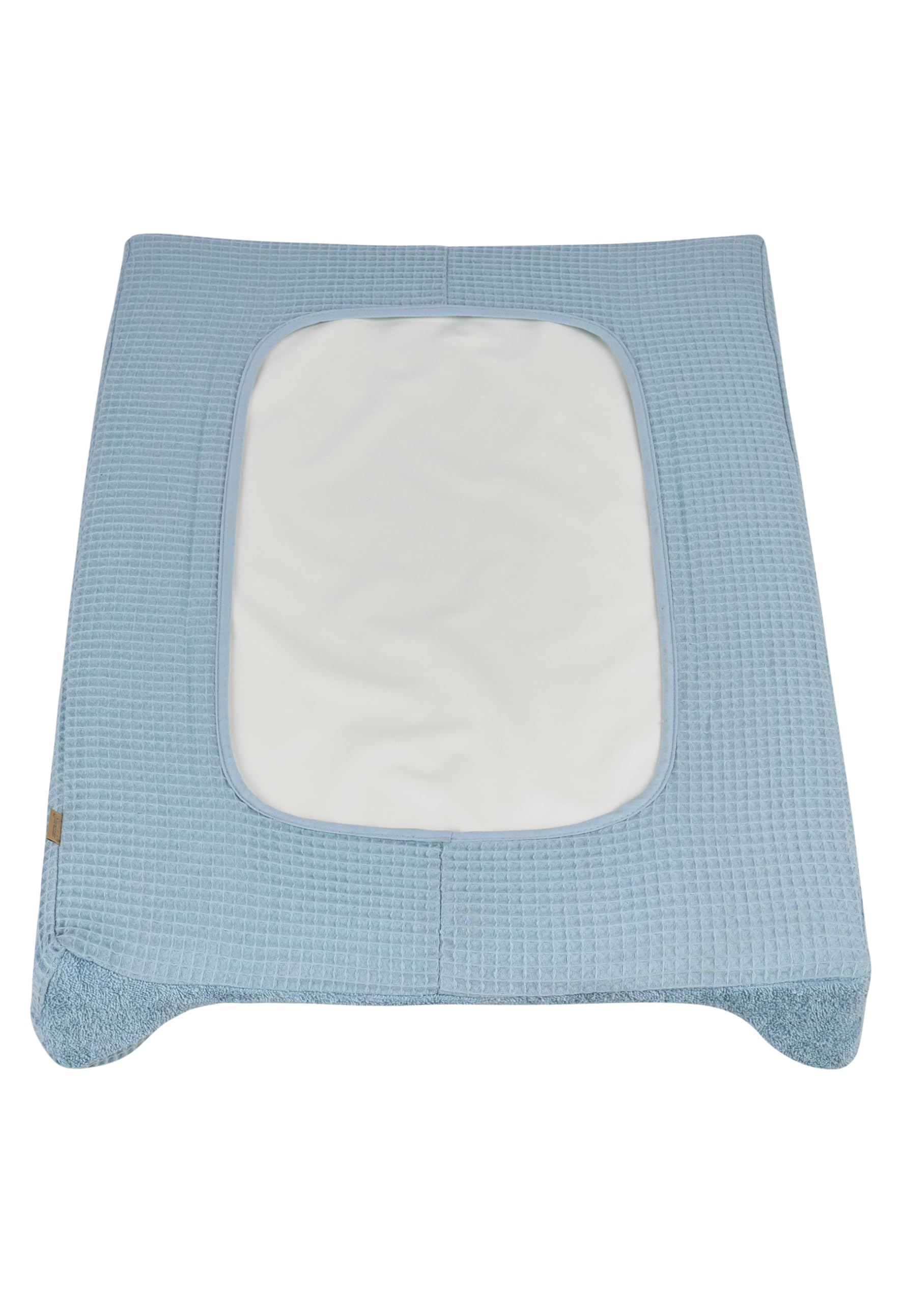 Sterntaler Wickelauflagenbezug 50x70 cm Dino Rexi - Bezug für Wickelauflage aus Waffelpikee und Frottee mit Stickerei - zum bequemen Wickeln - Ideal für jeden Wickeltisch, blau