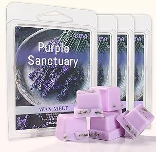 Scented Wax Melts, Natural Soy Wax Cubes Strong Scent -Lavender& Eucalyptus, Wax Melts Cubes for Warmer, 4 Pack(24-Cubes)