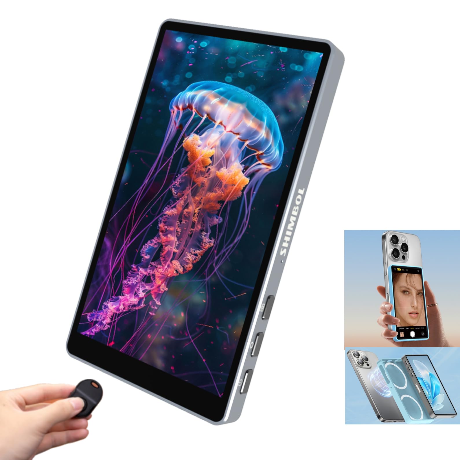 Shimbol CP5 Lite 5” 1080P Full HD Selfie Monitor Bildschirm für iPhone & Android - Wireless Bluetooth Fernauslöser, Vlog Selfie Monitor, externer Monitor für Handy, Live Streaming