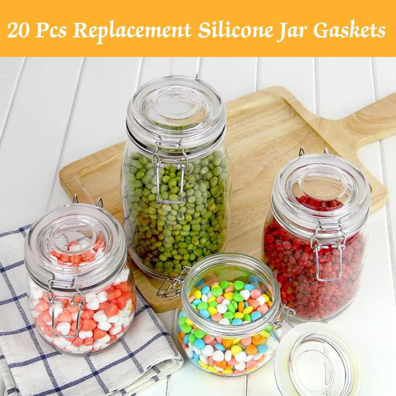 Lot De 15 Joints étanches En Caoutchouc Pour Bocaux De