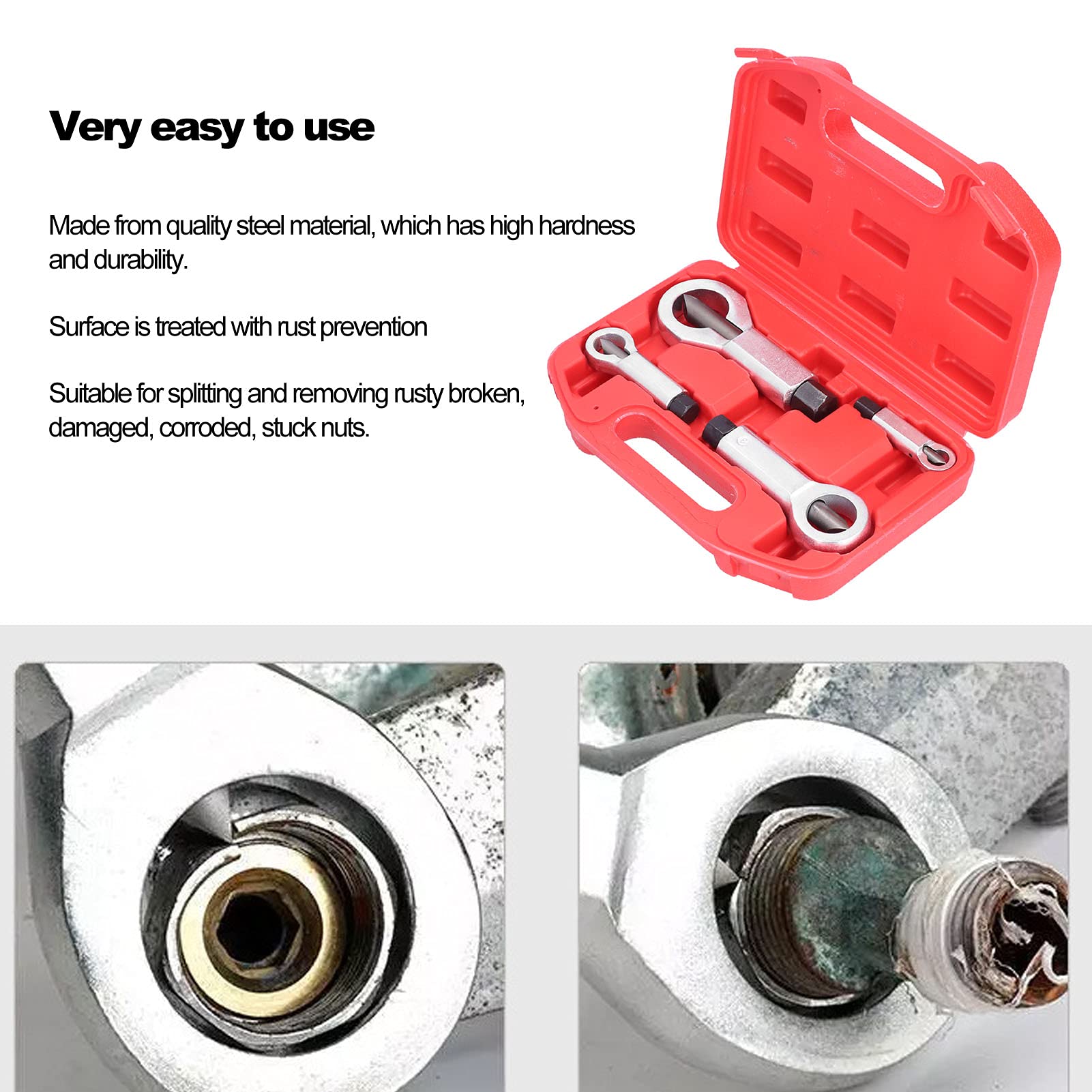 4pcs Écrou Fendeur Roulement à Billes en Acier, 2 Pack
