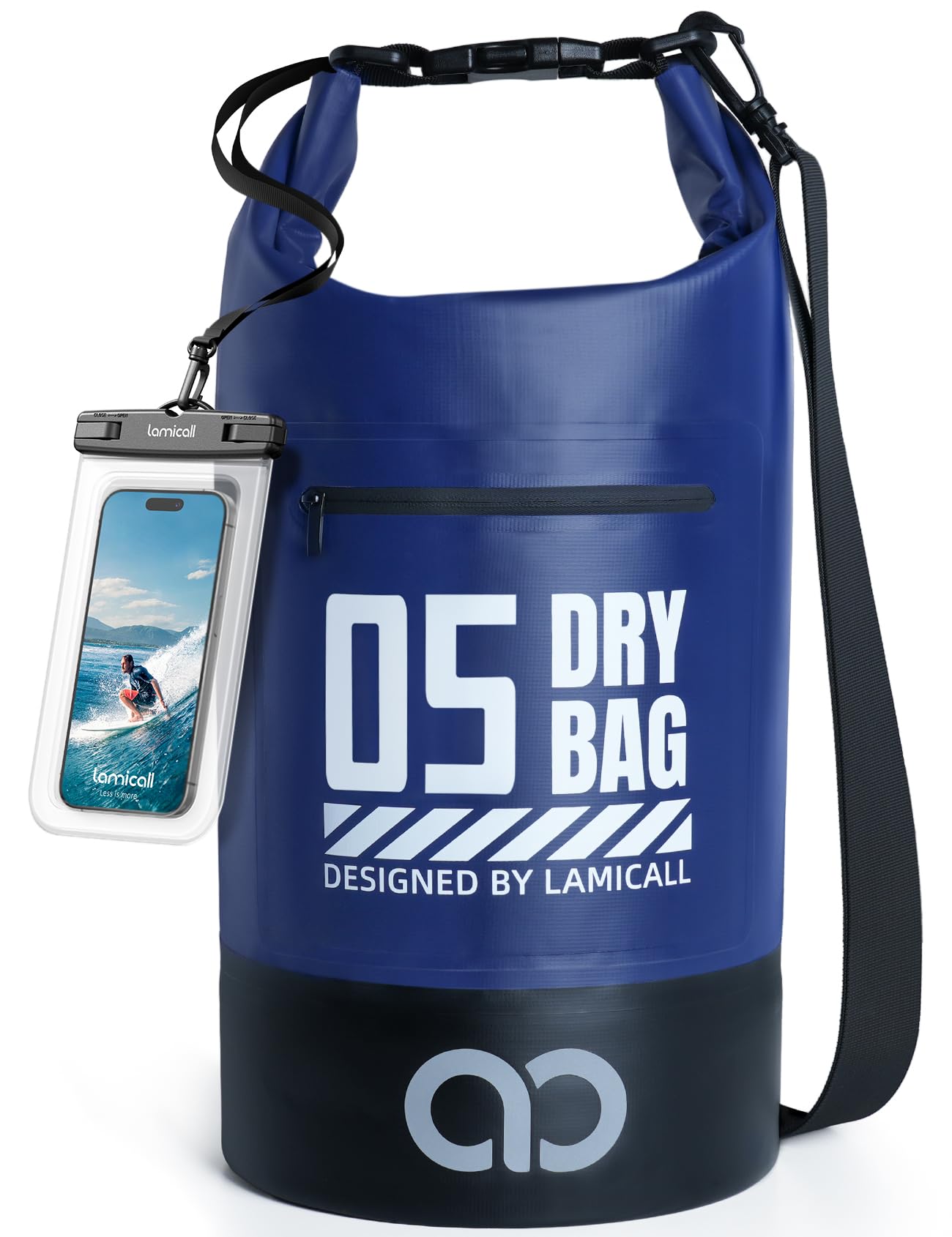 Lamicall Dry Bag, wasserdichte Tasche - [Robust & Kratzfest] 5L/10L/20L/30L/40L Rucksack Wasserdicht Beutel, Waterproof Bag Drybag für Wassersport/Strand/Bootsport, Freie 100% wasserfeste Handyhülle