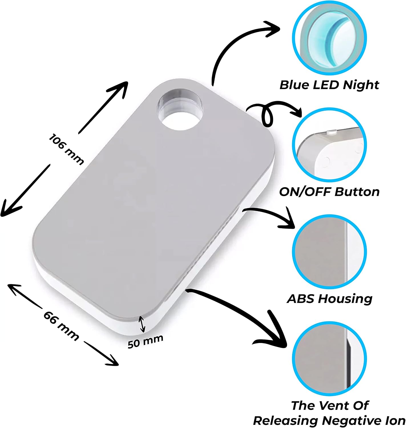 Air Ionizer - Negative Ion Generator - Mini Air Purifier - Ionizer Air Purifier - Home Air Fresheners - Air Conditioner Portable for Room - Apartment Must Haves - Ozone Machine Odor Removal