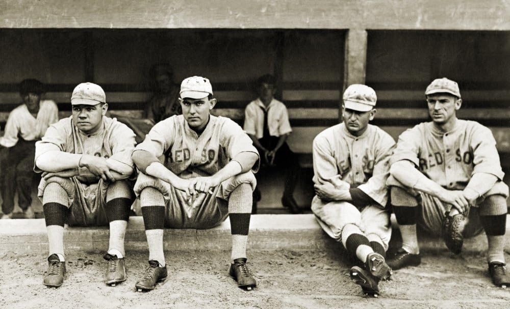 Boston Red Sox C1916 Nmembers Of The Boston Red Sox Baseball Team C1916 Left To Right George H Babe Ruth Ernie Shore George Rube Foster And Dellos Del Gainer Poster Print by (24 x 36)