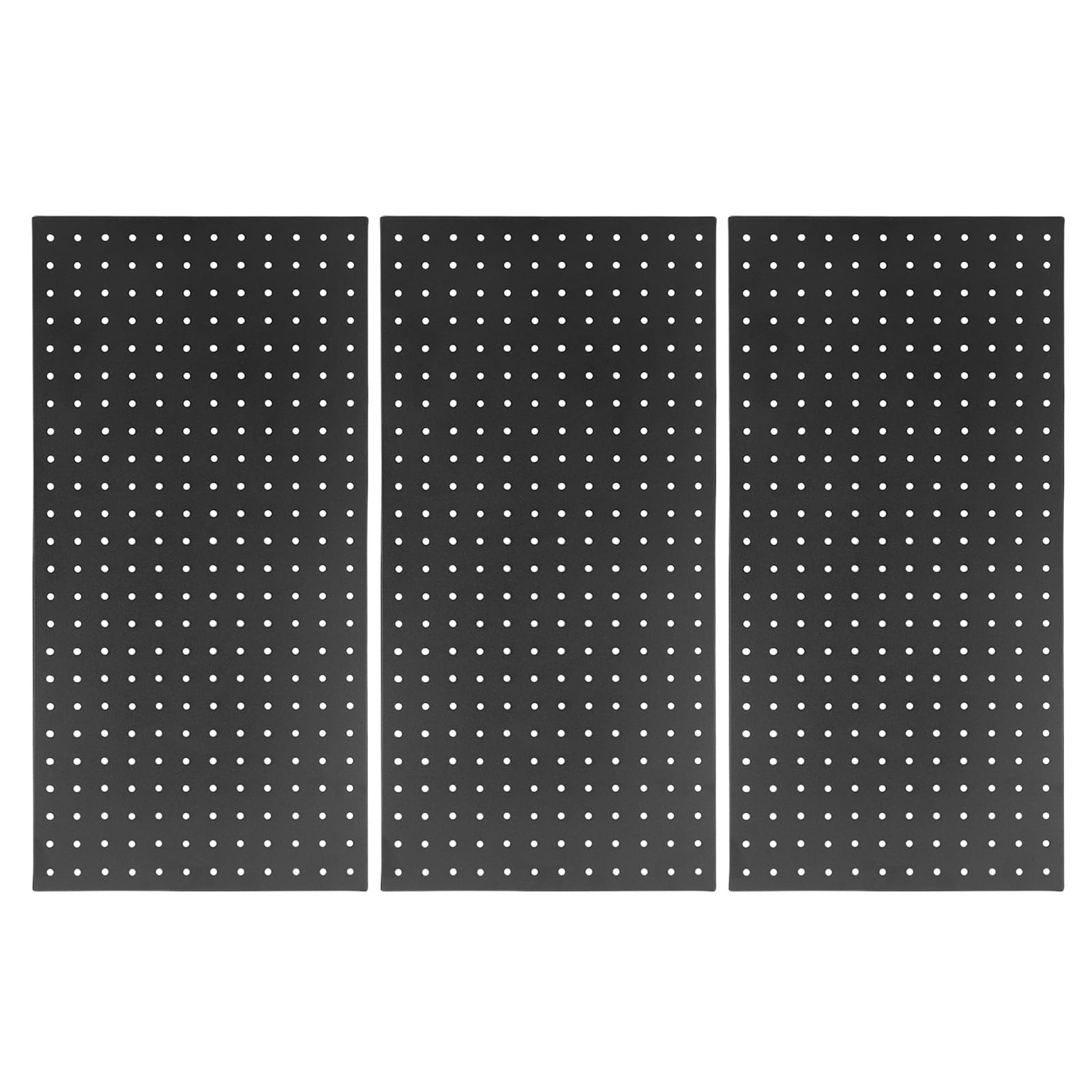 Asixxsix 3PCS Metal Pegboard Panele, 24x12 Cala Modułowe Tablice Narzędziowe Peg Board, Metalowe Panele ścienne Pegboard, System Magazynowania Narzędzi na Narzędziu Czarnego Pegboardu
