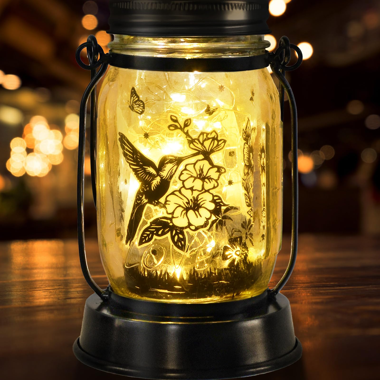 kyoryuger for Mom Solar Lanterns Outdoor Garden Decor Valentine's Day Gifts for Women Hummingbird Gift for Women Mom Grandma Sister Birthday Solar Light for Yard, Patio,Porch,Torch