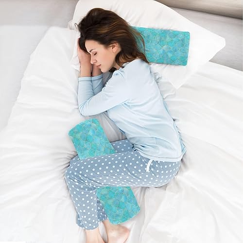 Miniatura 6 de Almohada cervical cervical vintage marroquí azul turquesa para aliviar el dolor, almohada de espuma viscoelástica cómoda para cuello, cabeza,