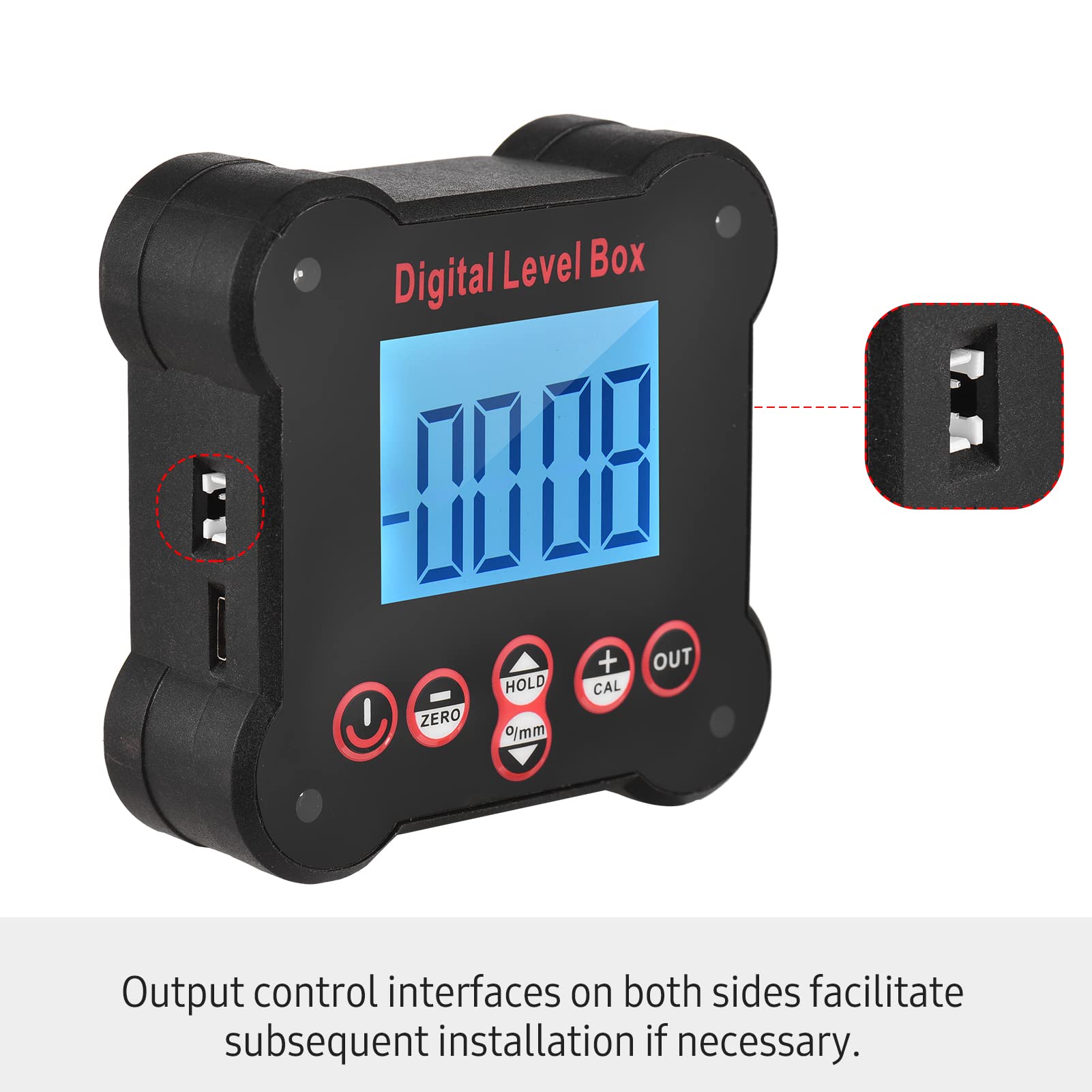 Livello elettronico 4 * 90 ° Inclinometro digitale Indicatore angolare Magnetic Angle Finder Retroilluminazione LCD Strumento di misurazione goniometro