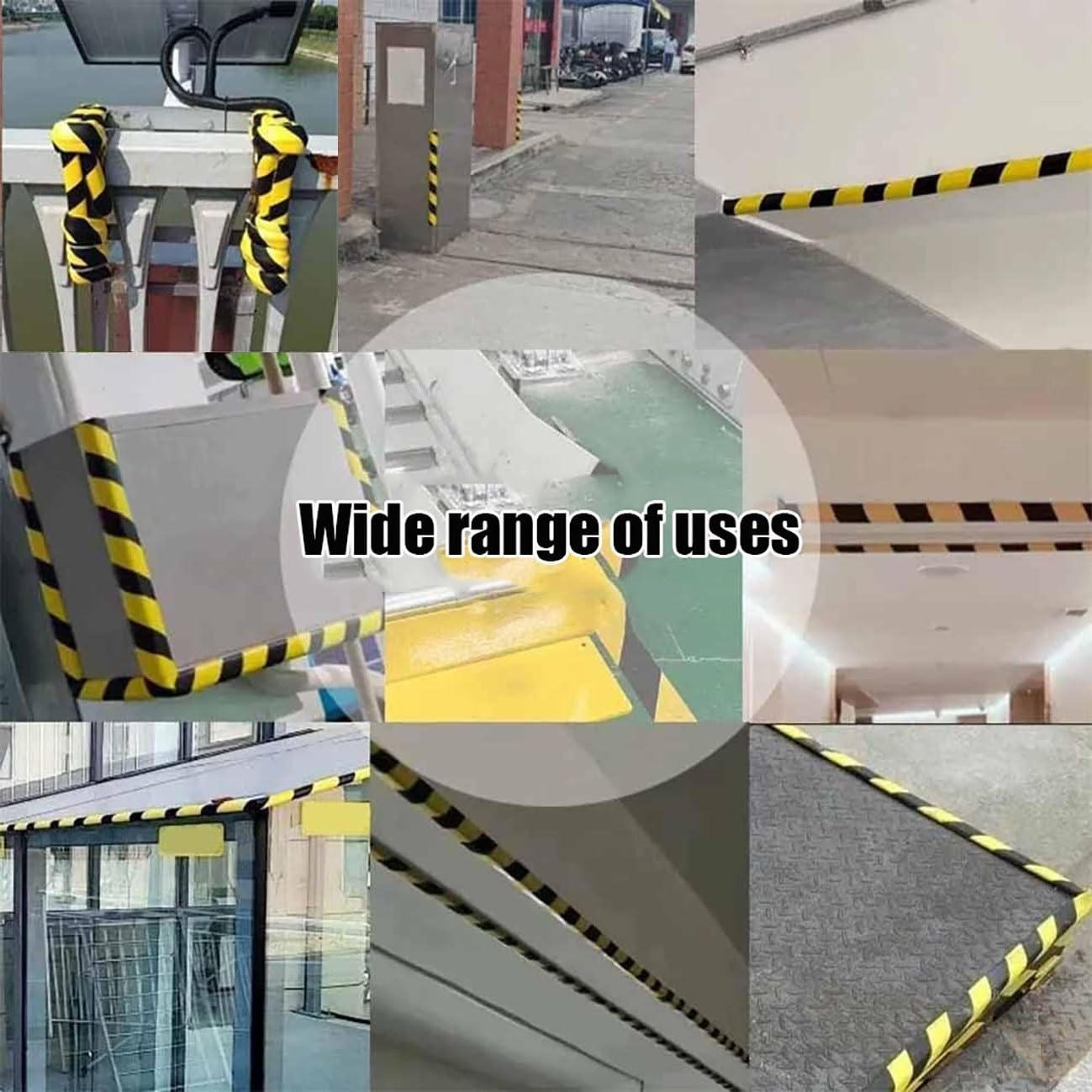 Protector de borde de goma – Protector de esquina de espuma NBR en forma de U de 5 m para seguridad industrial en almacenes y áreas de estacionamiento