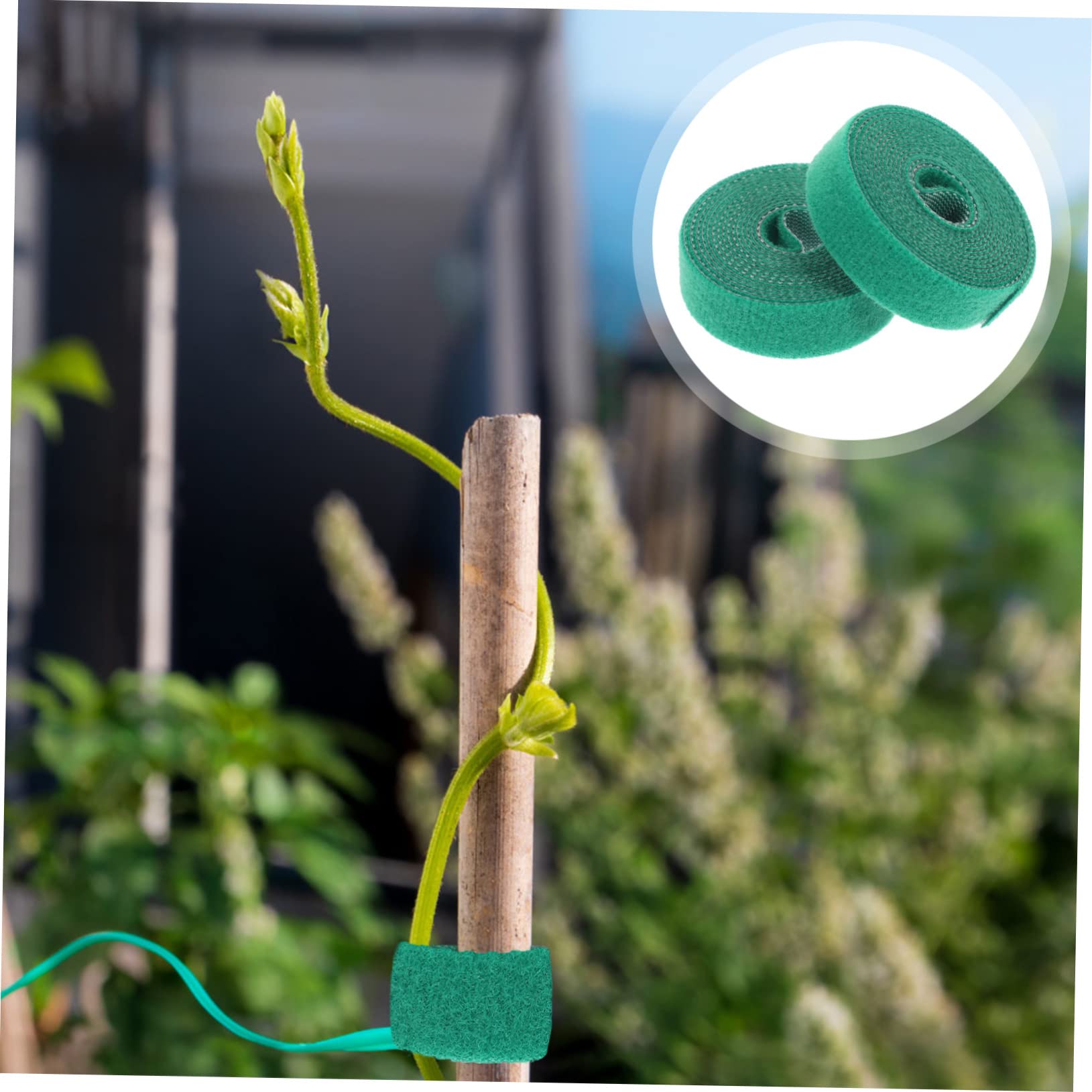Sosoport 8stücke Verstellbare Pflanzenbinder Hochwertigem Grünem Material Wiederverwendbare Gartenbänder Für Unterstützung Von Tomaten Und Kletterpflanzen Fuß Pro Rolle
