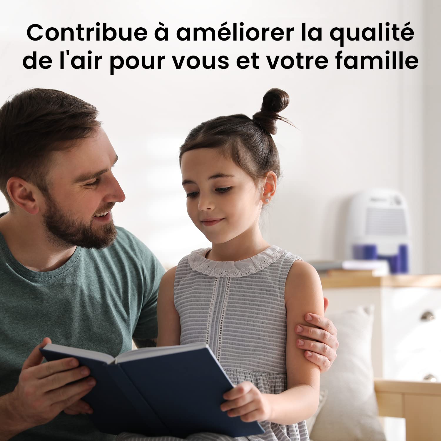Pro Breeze Mini Déshumidificateur d'Air Compact 500 ml - Absorbeur d'Humidité et Moisissures - Cuisine, Chambre, Salle de Bain, Bureau