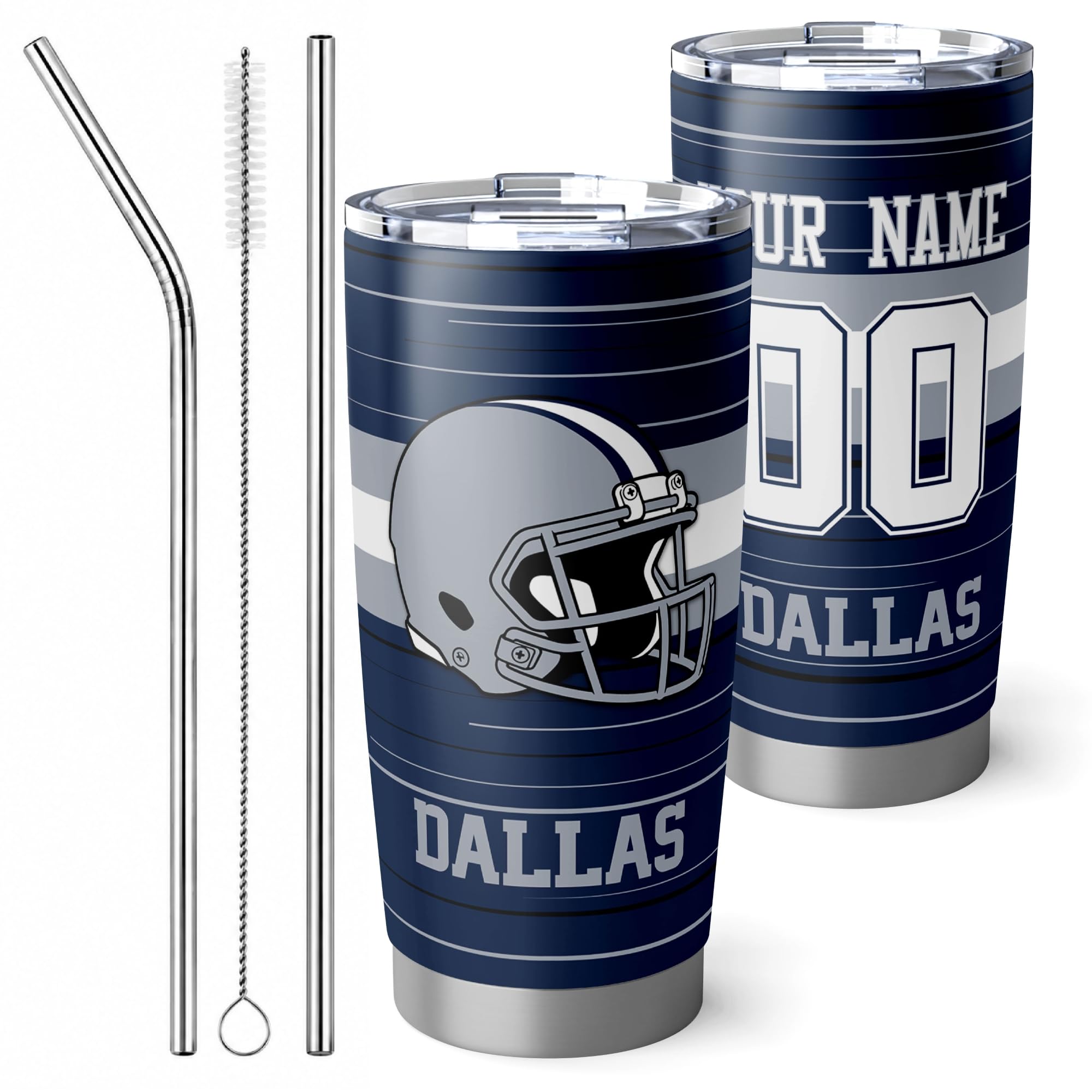 Dallas Tumbler 20oz Travel Mug Gifts Custom Name Number