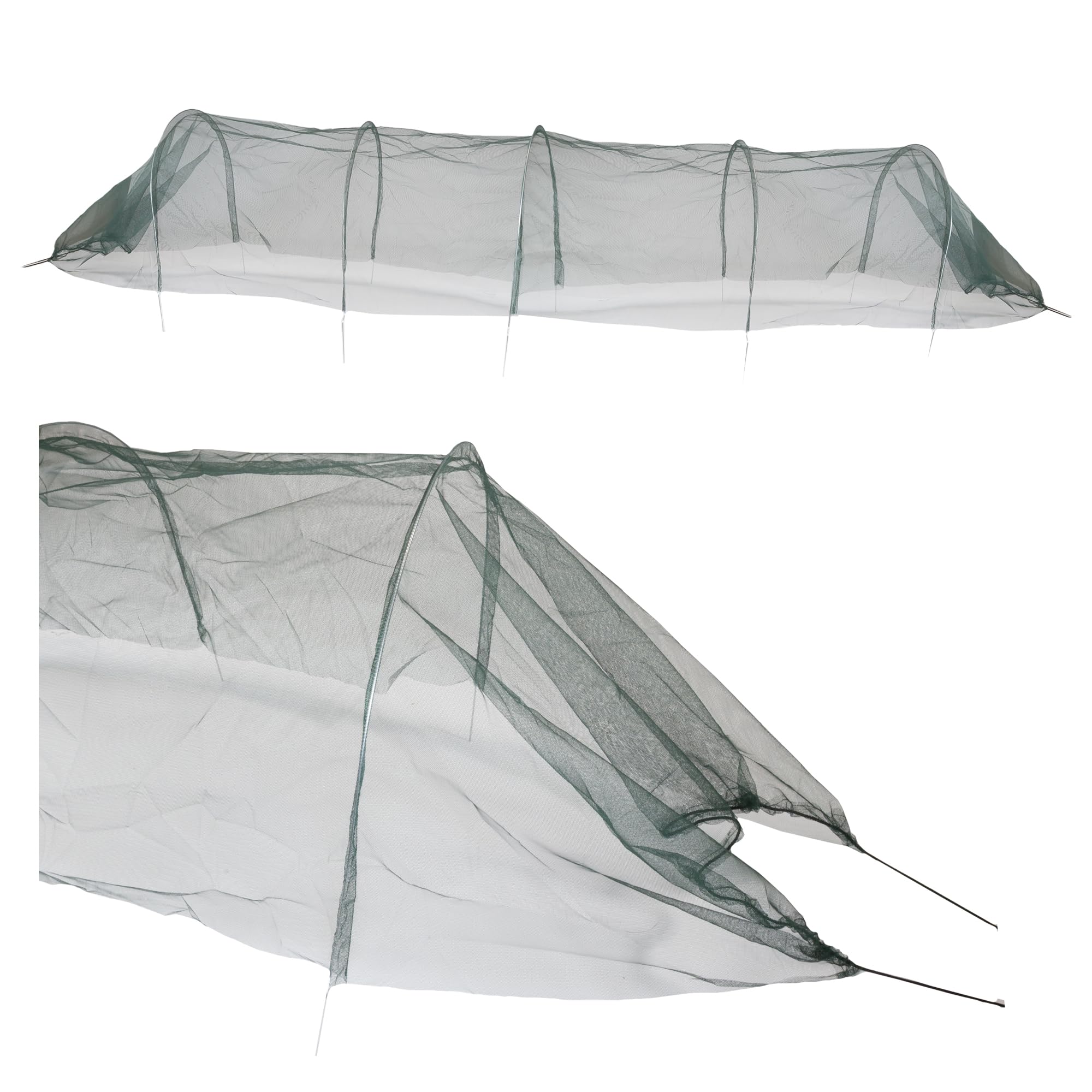 Nativ Pflanztunnel mit Bögen, 250x60x55 cm – 1x Netztunnel für Pflanzen, schützt vor Schädlingen und Wetter, robuster Gartentunnel für Gemüse & Kräuter, Flexibler Frühbeet-Tunnel für Hochbeete
